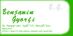 benjamin gyorfi business card